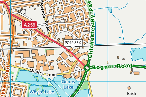 PO19 8FX map - OS VectorMap District (Ordnance Survey) PO19 8FX map - OS VectorMap District (Ordnance Survey)