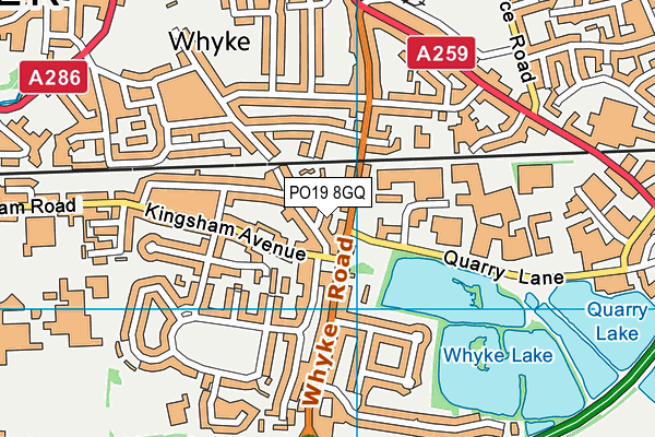 PO19 8GQ map - OS VectorMap District (Ordnance Survey) PO19 8GQ map - OS VectorMap District (Ordnance Survey)