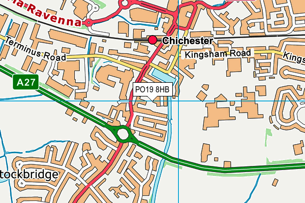 PO19 8HB map - OS VectorMap District (Ordnance Survey) PO19 8HB map - OS VectorMap District (Ordnance Survey)
