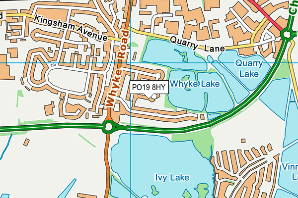 PO19 8HY map - OS VectorMap District (Ordnance Survey) PO19 8HY map - OS VectorMap District (Ordnance Survey)
