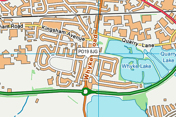 PO19 8JG map - OS VectorMap District (Ordnance Survey) PO19 8JG map - OS VectorMap District (Ordnance Survey)
