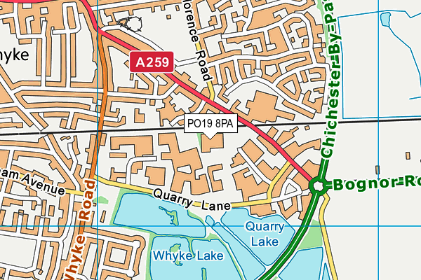 PO19 8PA map - OS VectorMap District (Ordnance Survey) PO19 8PA map - OS VectorMap District (Ordnance Survey)