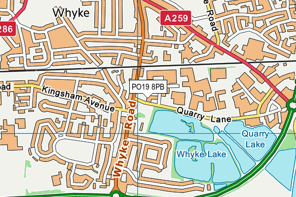 PO19 8PB map - OS VectorMap District (Ordnance Survey) PO19 8PB map - OS VectorMap District (Ordnance Survey)