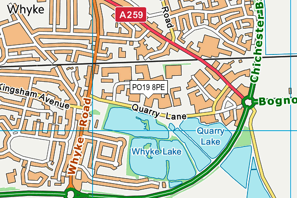 PO19 8PE map - OS VectorMap District (Ordnance Survey)