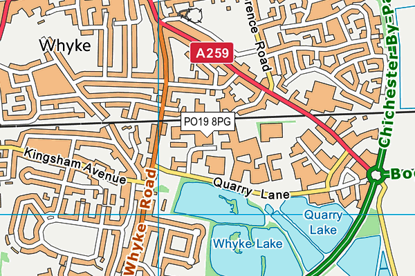 PO19 8PG map - OS VectorMap District (Ordnance Survey) PO19 8PG map - OS VectorMap District (Ordnance Survey)
