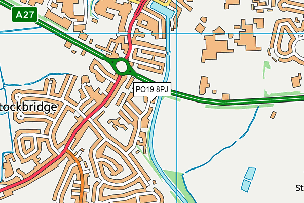 PO19 8PJ map - OS VectorMap District (Ordnance Survey) PO19 8PJ map - OS VectorMap District (Ordnance Survey)