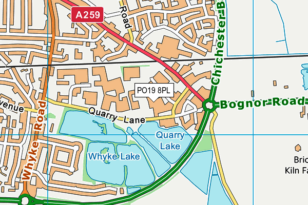 PO19 8PL map - OS VectorMap District (Ordnance Survey)