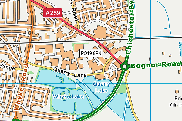 PO19 8PN map - OS VectorMap District (Ordnance Survey) PO19 8PN map - OS VectorMap District (Ordnance Survey)