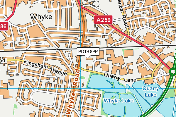 PO19 8PP map - OS VectorMap District (Ordnance Survey)