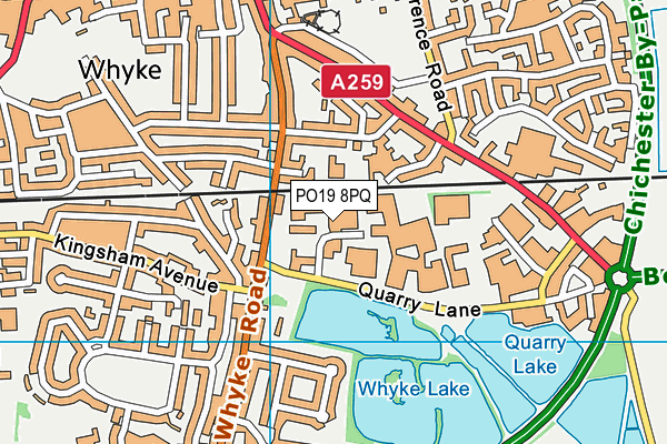 PO19 8PQ map - OS VectorMap District (Ordnance Survey) PO19 8PQ map - OS VectorMap District (Ordnance Survey)
