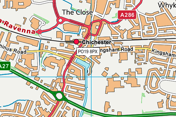 PO19 8PX map - OS VectorMap District (Ordnance Survey) PO19 8PX map - OS VectorMap District (Ordnance Survey)