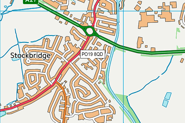 PO19 8QD map - OS VectorMap District (Ordnance Survey)
