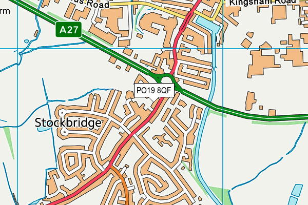 PO19 8QF map - OS VectorMap District (Ordnance Survey) PO19 8QF map - OS VectorMap District (Ordnance Survey)