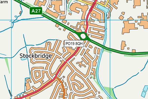 PO19 8QH map - OS VectorMap District (Ordnance Survey) PO19 8QH map - OS VectorMap District (Ordnance Survey)