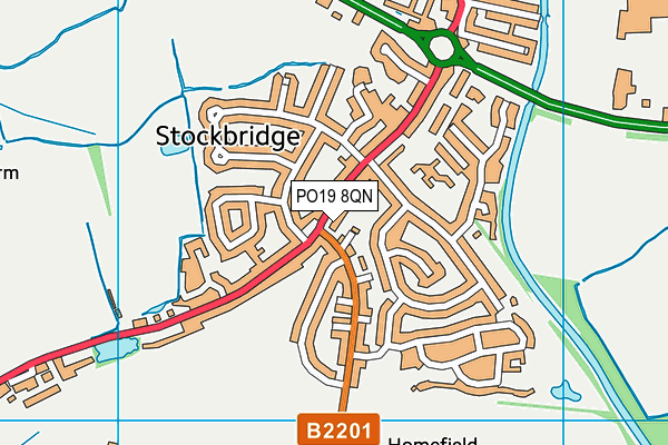 PO19 8QN map - OS VectorMap District (Ordnance Survey)