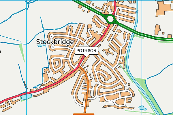 PO19 8QR map - OS VectorMap District (Ordnance Survey) PO19 8QR map - OS VectorMap District (Ordnance Survey)