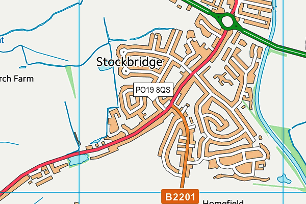 PO19 8QS map - OS VectorMap District (Ordnance Survey) PO19 8QS map - OS VectorMap District (Ordnance Survey)