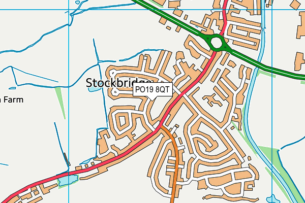 PO19 8QT map - OS VectorMap District (Ordnance Survey) PO19 8QT map - OS VectorMap District (Ordnance Survey)