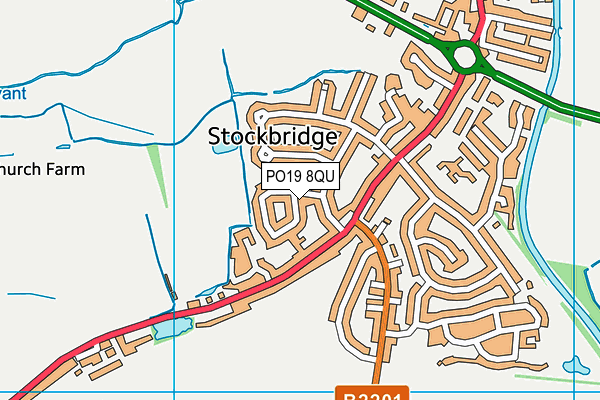 PO19 8QU map - OS VectorMap District (Ordnance Survey) PO19 8QU map - OS VectorMap District (Ordnance Survey)