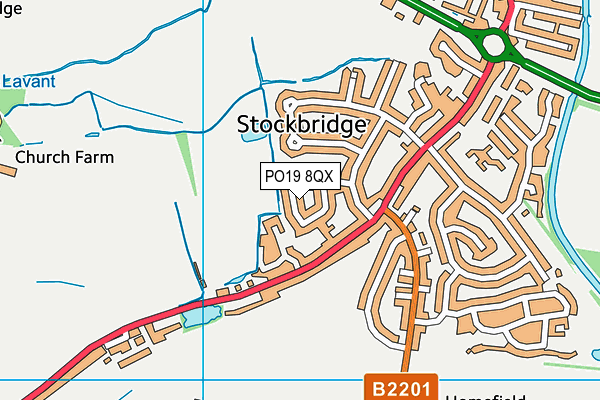 PO19 8QX map - OS VectorMap District (Ordnance Survey) PO19 8QX map - OS VectorMap District (Ordnance Survey)