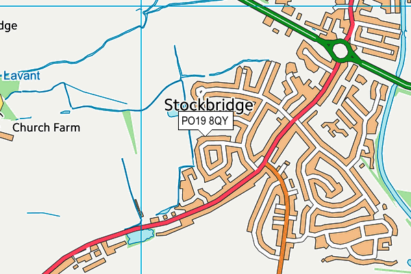 PO19 8QY map - OS VectorMap District (Ordnance Survey) PO19 8QY map - OS VectorMap District (Ordnance Survey)