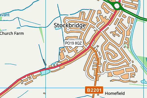 PO19 8QZ map - OS VectorMap District (Ordnance Survey)