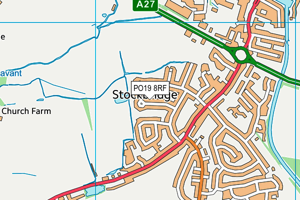 PO19 8RF map - OS VectorMap District (Ordnance Survey) PO19 8RF map - OS VectorMap District (Ordnance Survey)