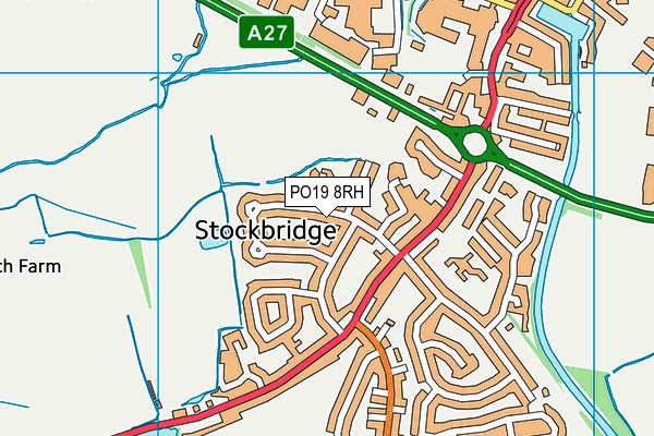 PO19 8RH map - OS VectorMap District (Ordnance Survey) PO19 8RH map - OS VectorMap District (Ordnance Survey)