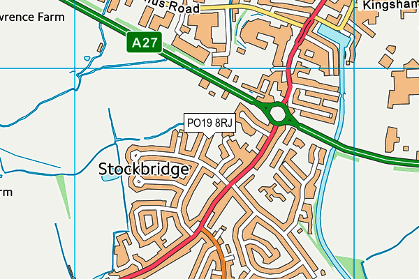 PO19 8RJ map - OS VectorMap District (Ordnance Survey)
