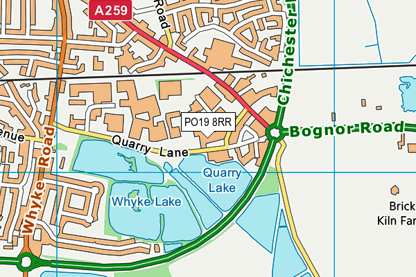 PO19 8RR map - OS VectorMap District (Ordnance Survey) PO19 8RR map - OS VectorMap District (Ordnance Survey)