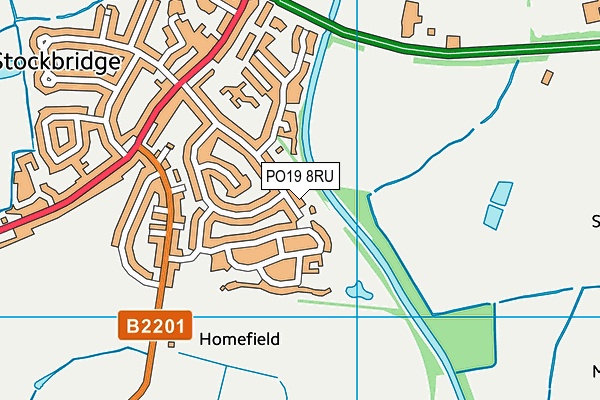 PO19 8RU map - OS VectorMap District (Ordnance Survey)