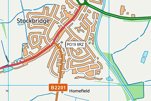 PO19 8RZ map - OS VectorMap District (Ordnance Survey)