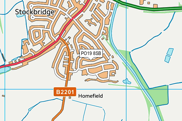 PO19 8SB map - OS VectorMap District (Ordnance Survey) PO19 8SB map - OS VectorMap District (Ordnance Survey)