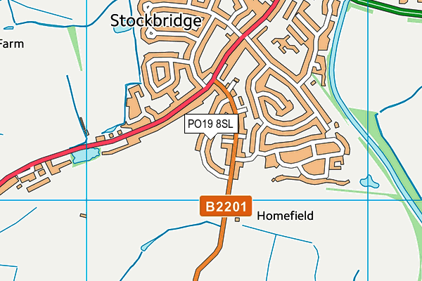 PO19 8SL map - OS VectorMap District (Ordnance Survey)