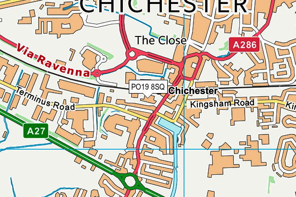 PO19 8SQ map - OS VectorMap District (Ordnance Survey) PO19 8SQ map - OS VectorMap District (Ordnance Survey)