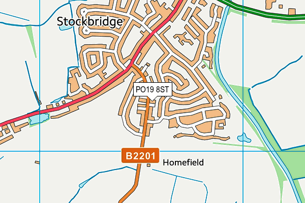 PO19 8ST map - OS VectorMap District (Ordnance Survey) PO19 8ST map - OS VectorMap District (Ordnance Survey)
