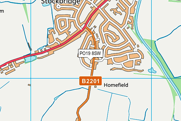 PO19 8SW map - OS VectorMap District (Ordnance Survey)
