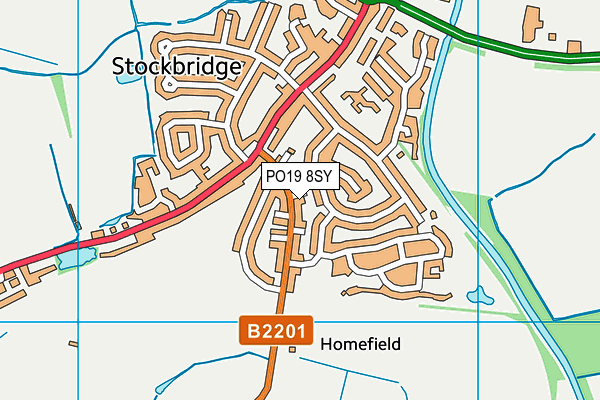 PO19 8SY map - OS VectorMap District (Ordnance Survey) PO19 8SY map - OS VectorMap District (Ordnance Survey)