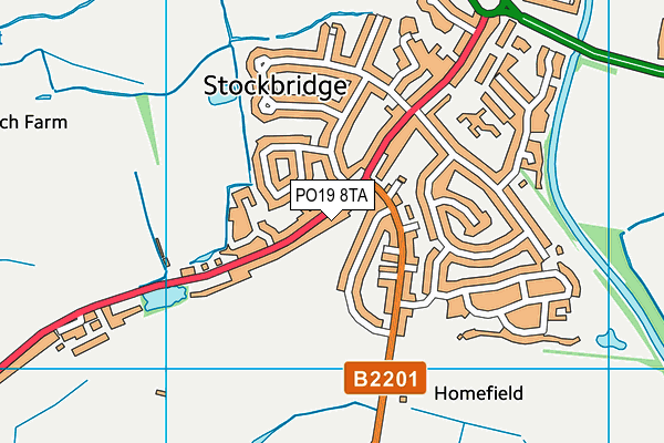 PO19 8TA map - OS VectorMap District (Ordnance Survey) PO19 8TA map - OS VectorMap District (Ordnance Survey)