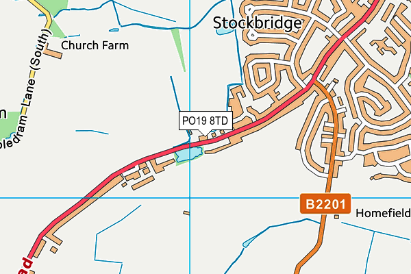 PO19 8TD map - OS VectorMap District (Ordnance Survey) PO19 8TD map - OS VectorMap District (Ordnance Survey)