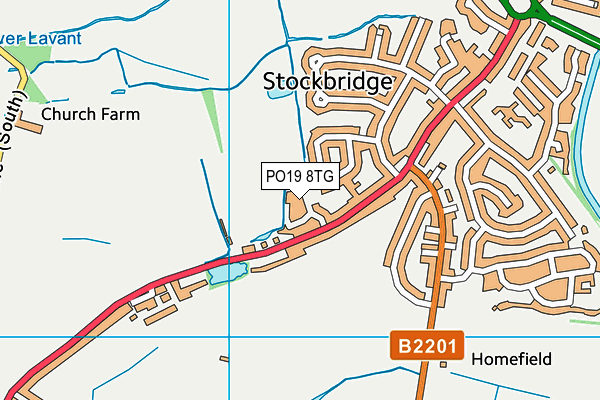 PO19 8TG map - OS VectorMap District (Ordnance Survey)