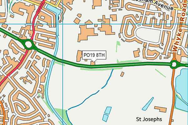 PO19 8TH map - OS VectorMap District (Ordnance Survey)