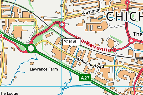 PO19 8UL map - OS VectorMap District (Ordnance Survey) PO19 8UL map - OS VectorMap District (Ordnance Survey)