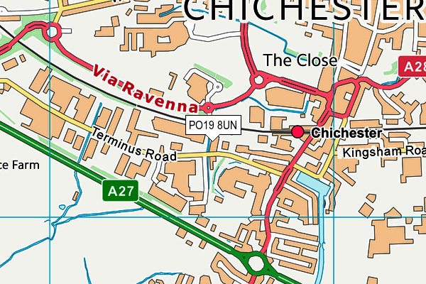 PO19 8UN map - OS VectorMap District (Ordnance Survey) PO19 8UN map - OS VectorMap District (Ordnance Survey)
