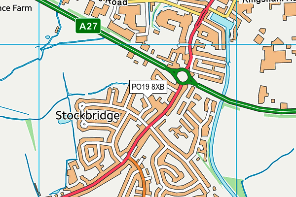 PO19 8XB map - OS VectorMap District (Ordnance Survey) PO19 8XB map - OS VectorMap District (Ordnance Survey)