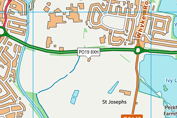 PO19 8XH map - OS VectorMap District (Ordnance Survey) PO19 8XH map - OS VectorMap District (Ordnance Survey)