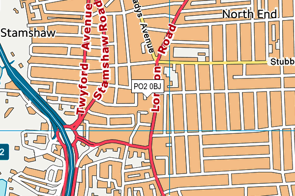 PO2 0BJ map - OS VectorMap District (Ordnance Survey) PO2 0BJ map - OS VectorMap District (Ordnance Survey)