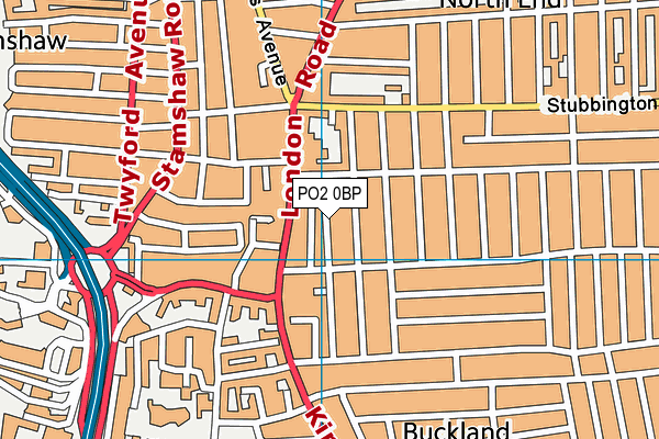 PO2 0BP map - OS VectorMap District (Ordnance Survey) PO2 0BP map - OS VectorMap District (Ordnance Survey)