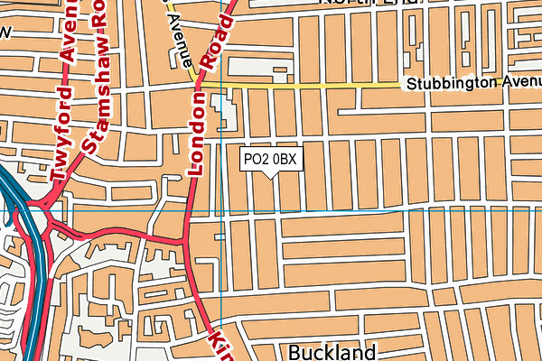 PO2 0BX map - OS VectorMap District (Ordnance Survey) PO2 0BX map - OS VectorMap District (Ordnance Survey)