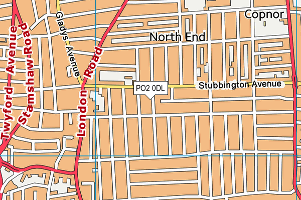 PO2 0DL map - OS VectorMap District (Ordnance Survey) PO2 0DL map - OS VectorMap District (Ordnance Survey)